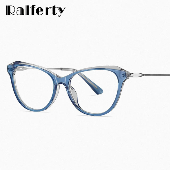 Ralferty Women's Full Rim Square Cat Eye Acetate Eyeglasses R9216 Full Rim Ralferty   