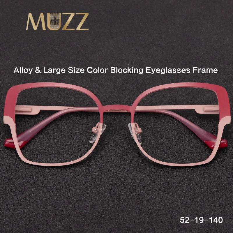 Muzz Women's Full Rim Square Cat Eye Alloy Eyeglasses 88564