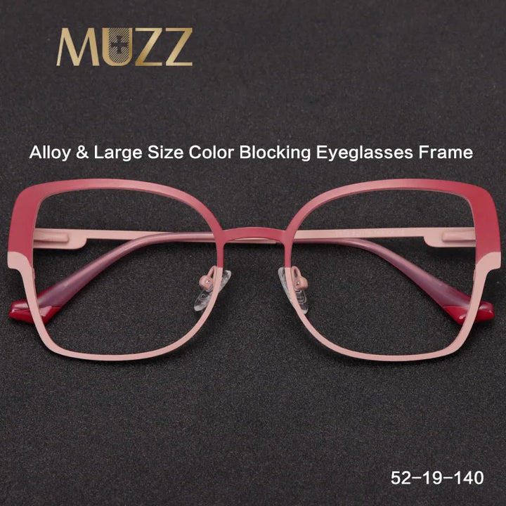 Muzz Women's Full Rim Square Cat Eye Alloy Eyeglasses 88564