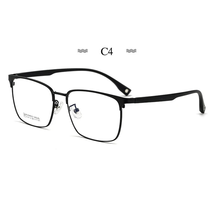 Hotochki Men's Big Full Rim Square Tr 90 Titanium Eyeglasses 91124
