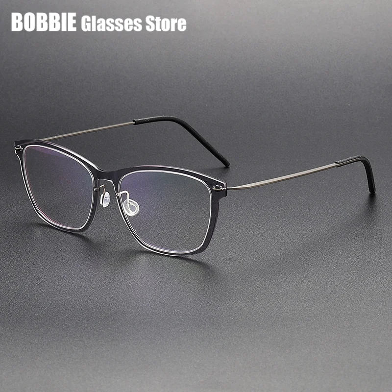 Bobbie Women's Full Rim Square Acetate Titanium Eyeglasses 652579