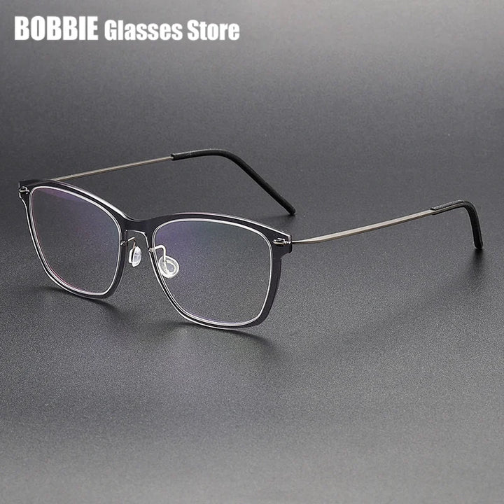 Bobbie Women's Full Rim Square Acetate Titanium Eyeglasses 652579