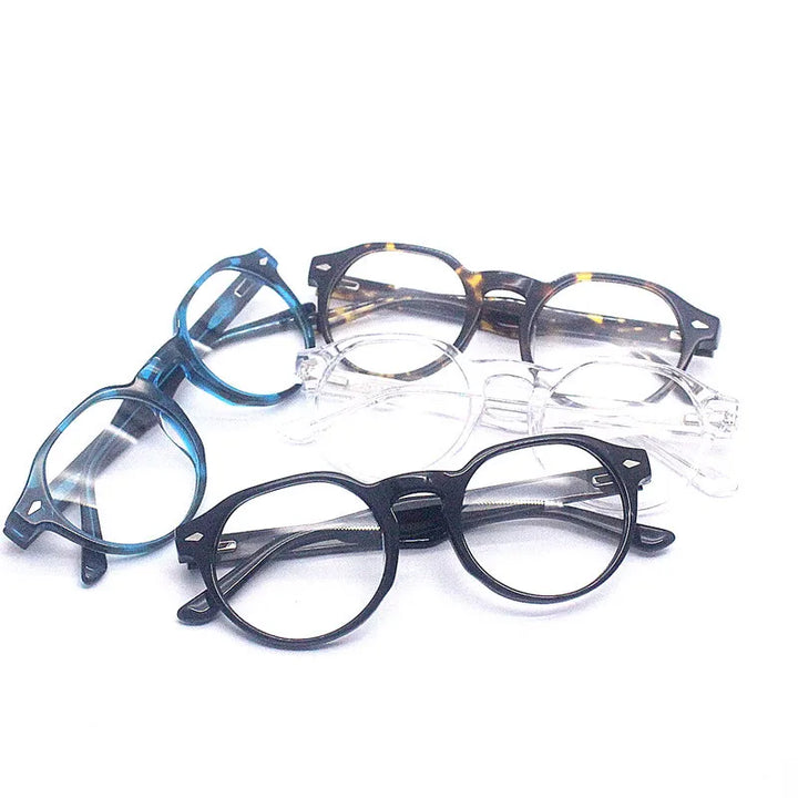 Cubojue Unisex Full Rim Round Acetate Reading Glasses Xh005 Reading Glasses Cubojue   