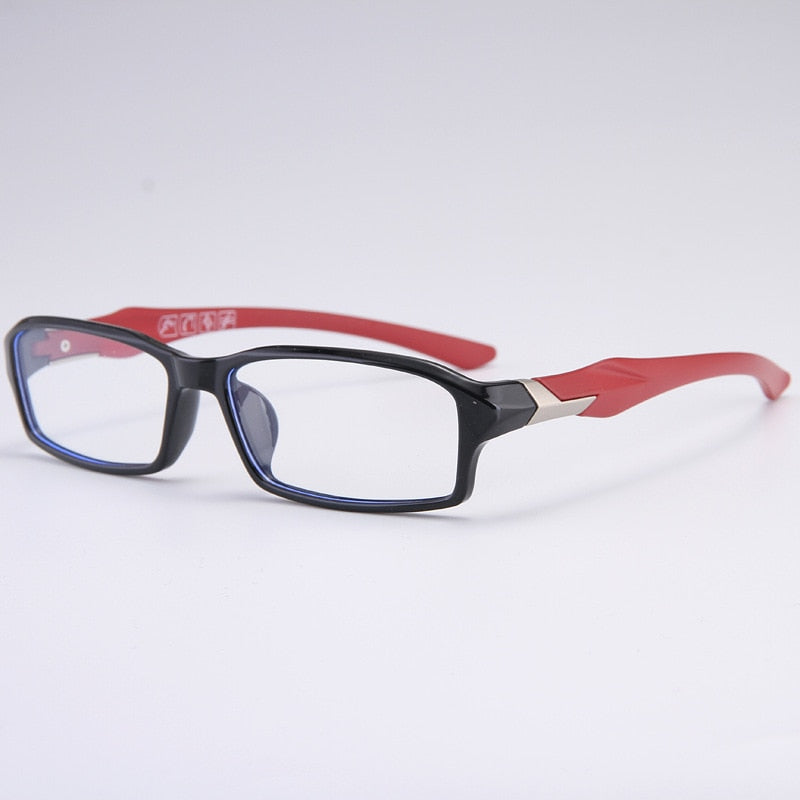 Cubojue Unisex Full Rim Rectangle Tr 90 Titanium Presbyopic Reading Glasses 5059p Reading Glasses Cubojue no function lens 0 black red 