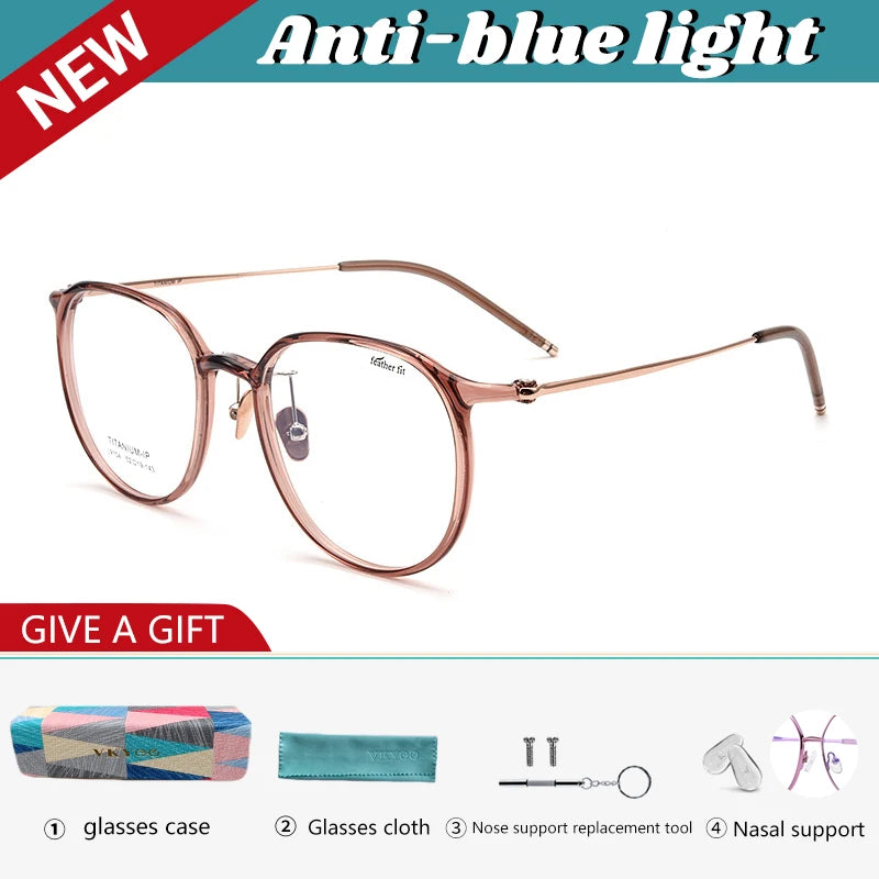 Vicky Unisex Full Rim Oval Square Tr 90 Titanium Reading Glasses 749104