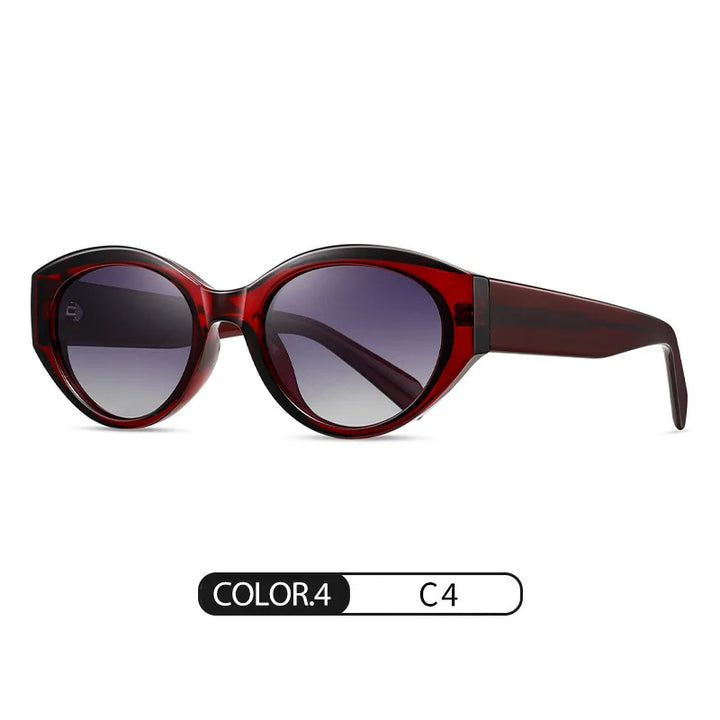 Zirosat Unisex Full Rim Oval Thick Tr 90 Alloy Sunglasses 526117