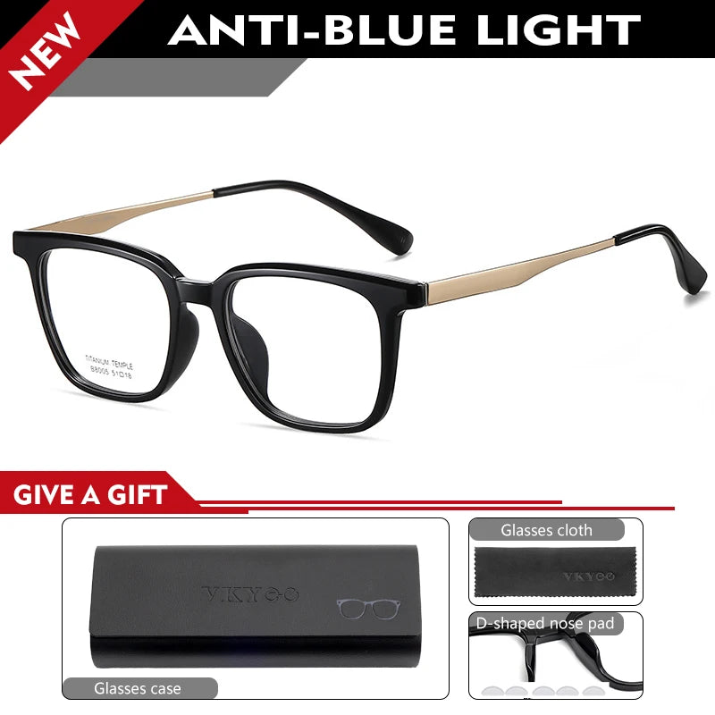 Vicky Unisex Full Rim Square Tr 90 Titanium Reading Glasses 638005
