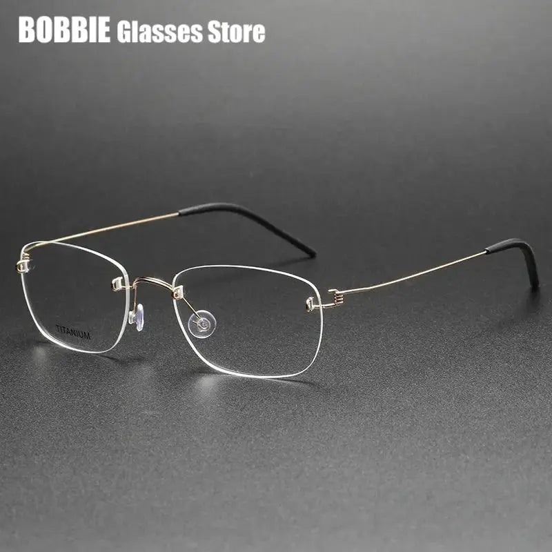 Bobbie 290700 Women’s Rimless  Square Screwless Titanium Frames FuzWeb