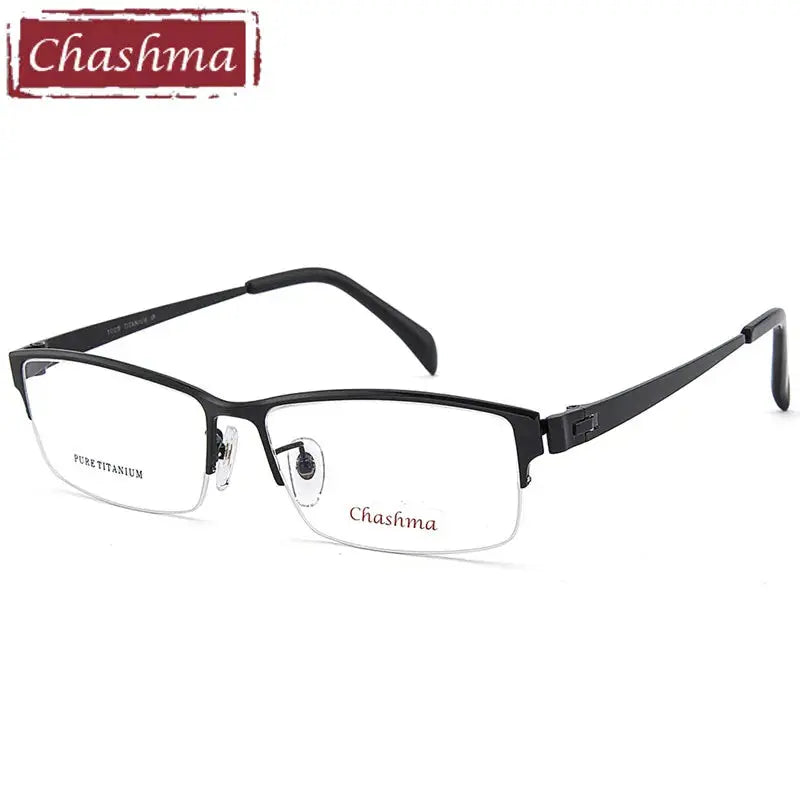 Chashma Men's Semi Rim Square Titanium Eyeglasses 81479.