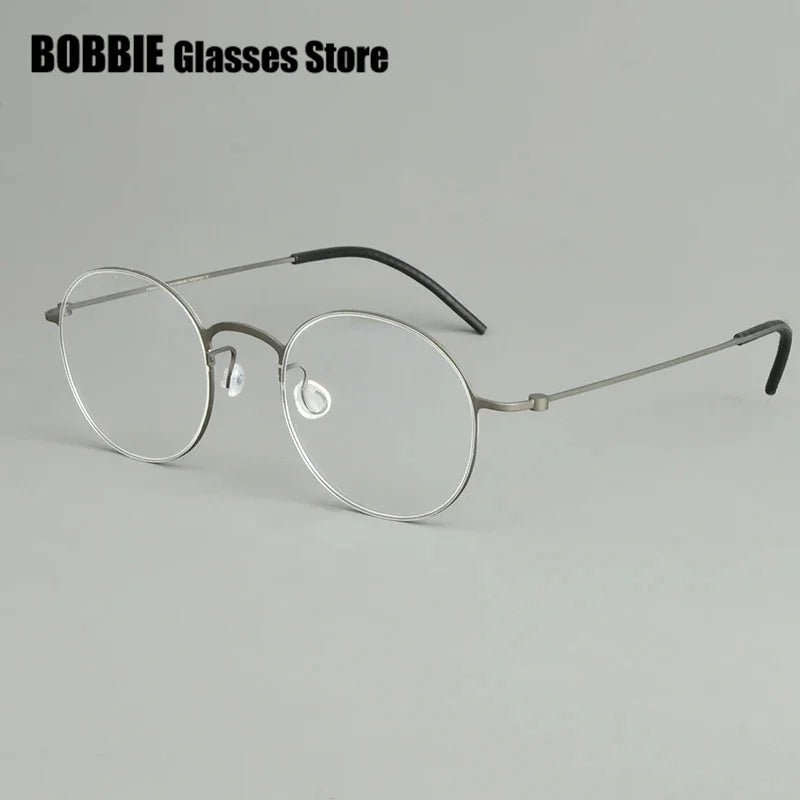 Bobbie Women's Full Rim Oval Round Screwless Titanium Eyeglasses 556473