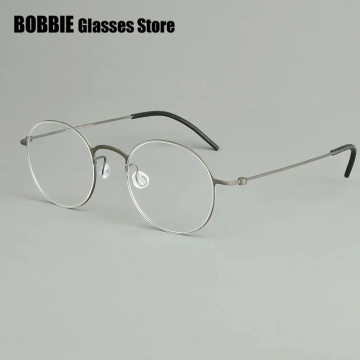 Bobbie Women's Full Rim Oval Round Screwless Titanium Eyeglasses 556473