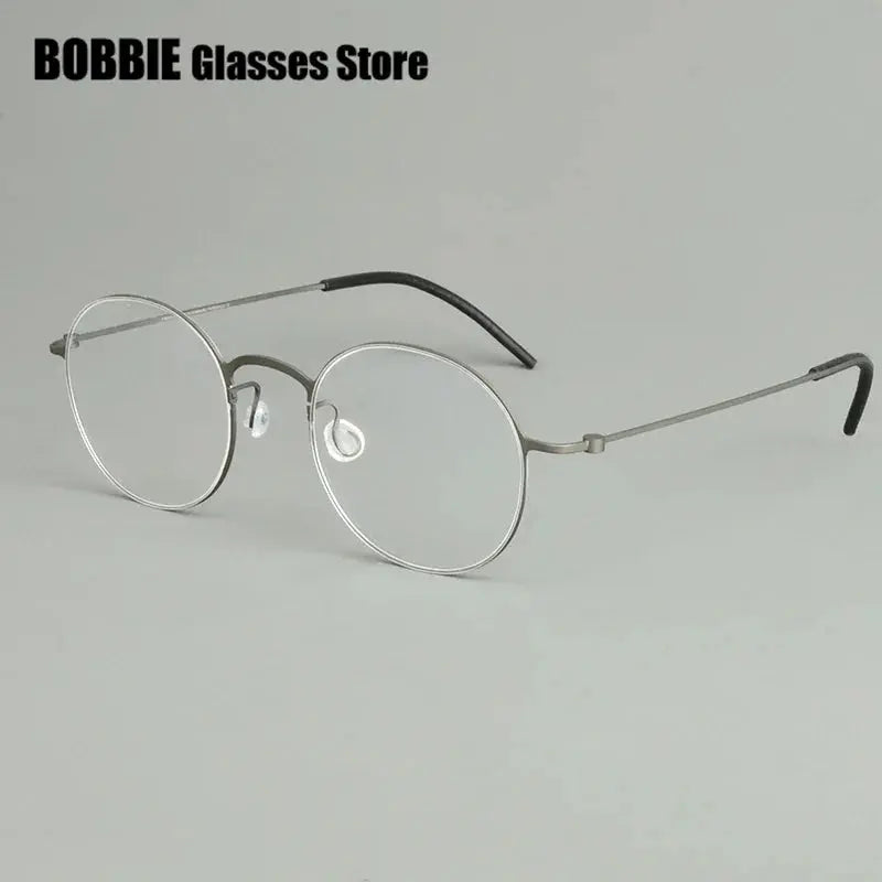 Bobbie Full Rim 55O400 Unisex Screwless Titanium Round Frames FuzWeb