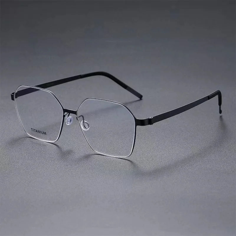 Aimee Women's Full Rim Polygon Screwless Titanium Eyeglasses 9624 Full Rim Aimee   