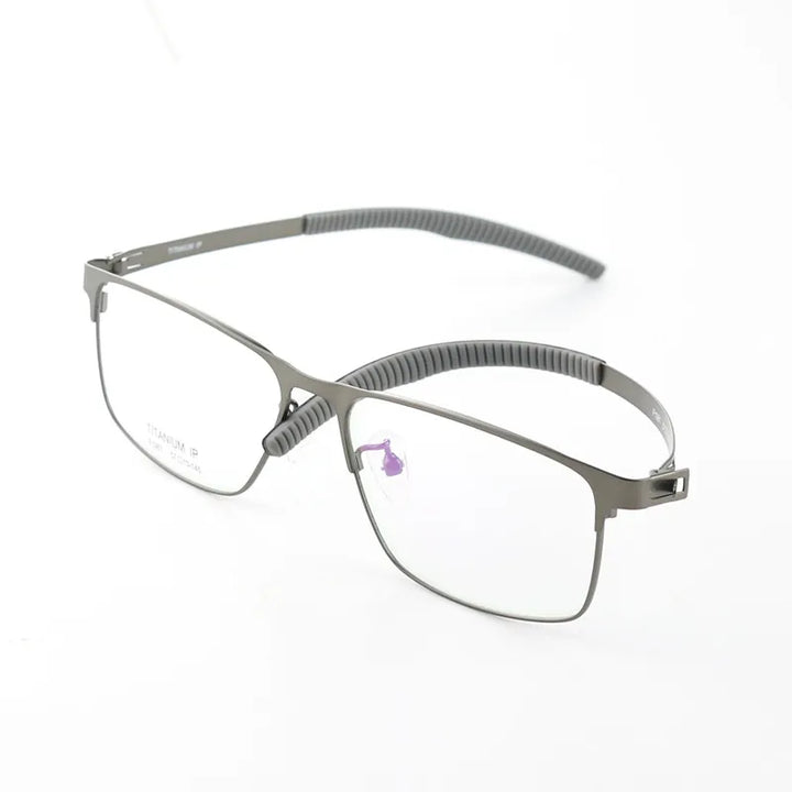 Aimee Unisex Full Rim Square Screwless Titanium Sport Eyeglasses 61981 Full Rim Aimee   