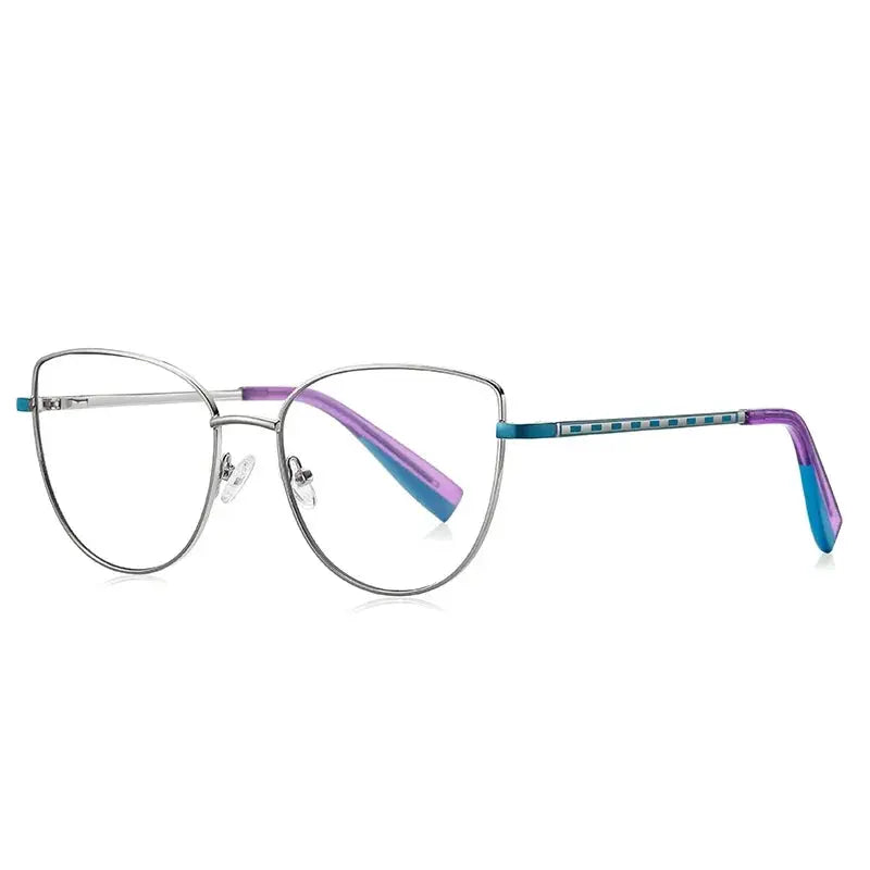 Vicky Women's Full Rim Large Butterfly TR90 and Titanium Reading Glasses 3060 — view 2 | Vicky at FuzWeb