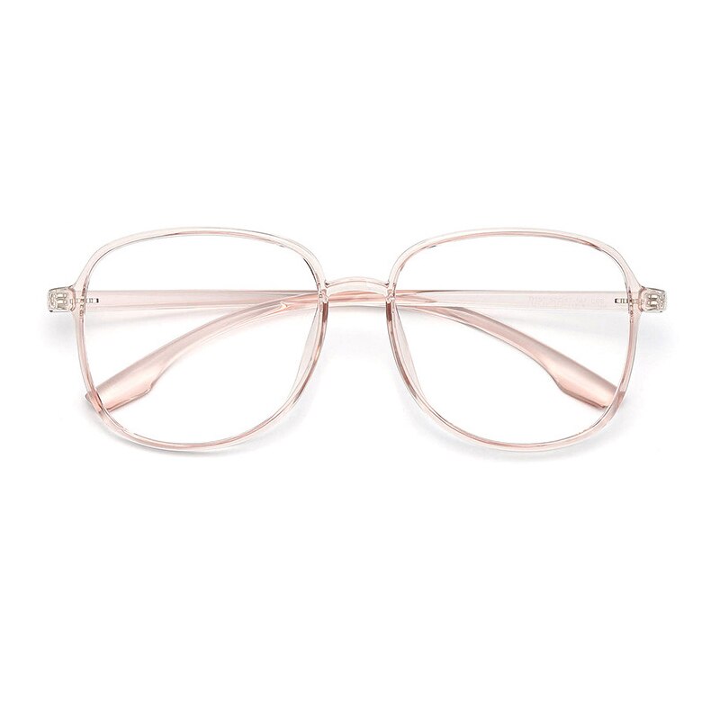 KatKani Unisex Full Rim Round Square Tr 90 Eyeglasses D151 Full Rim KatKani Eyeglasses Transparent Pink  