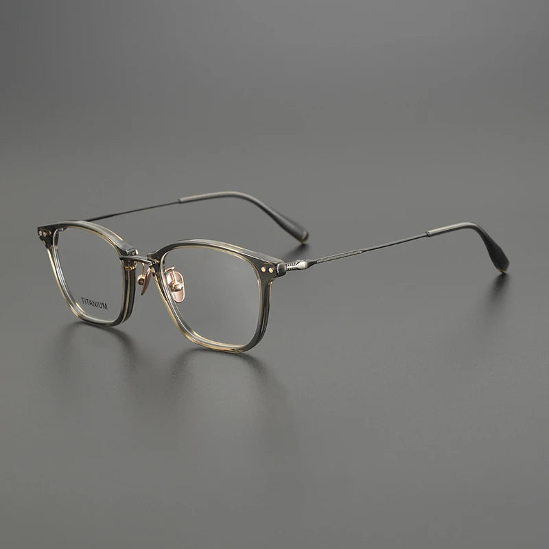 Nobler Unisex Full Rim Square Titanium Acetate Eyeglasses D001 Full Rim Nobler   