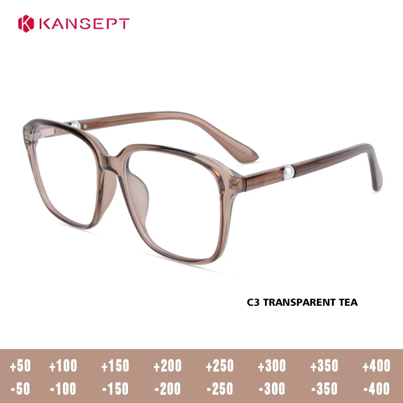 Kansept Unisex Full Rim Square Tr 90 Alloy Reading Glasses 77222
