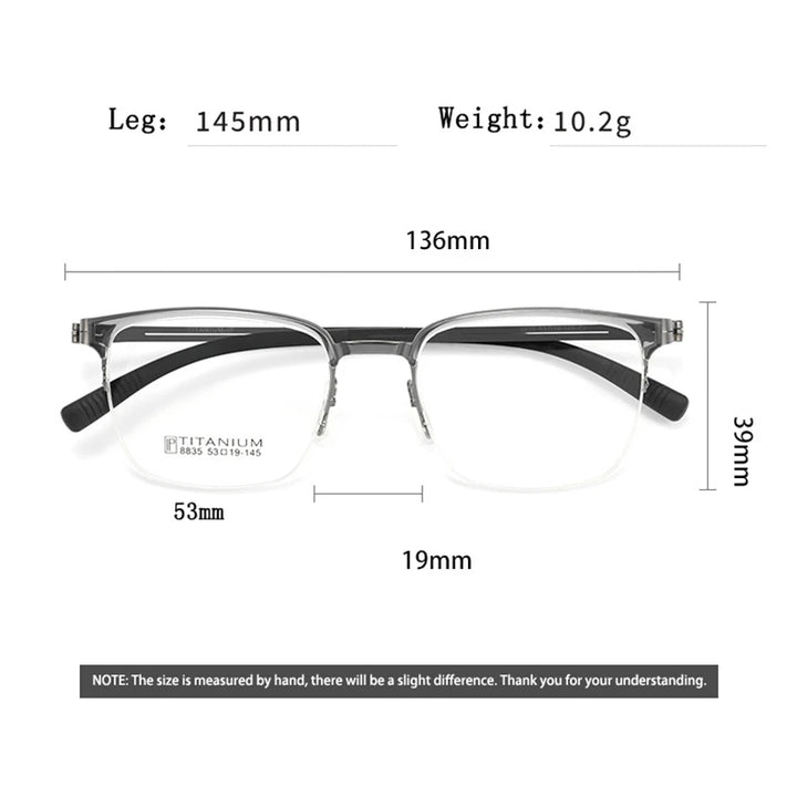 Kocolior Women's Full Rim Square Tr 90 Alloy Reading Glasses 698836