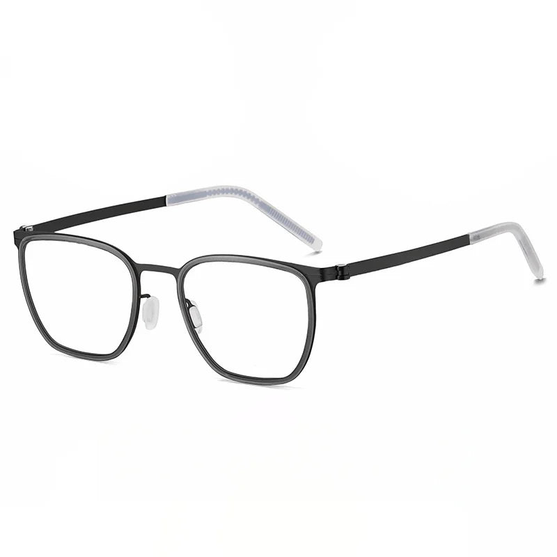 Xbora Unisex Full Rim Square Acetate Stainless Steel Eyeglasses 7908