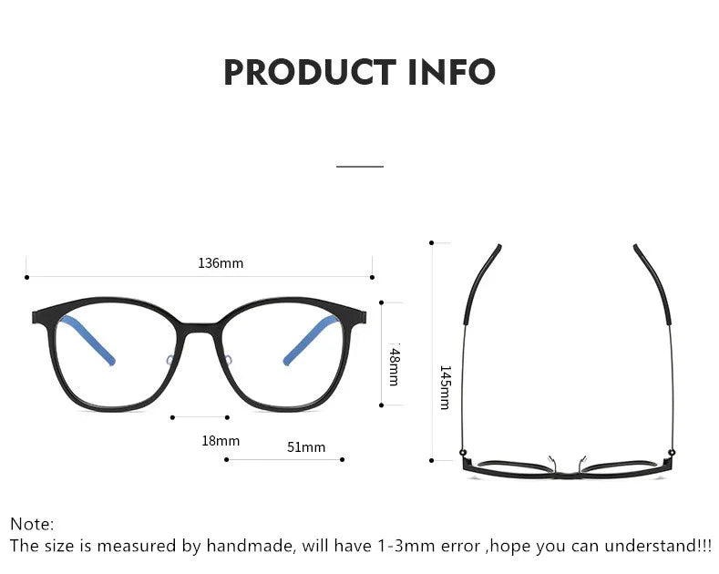 Aimee Women's Full Rim Square Acetate Titanium Eyeglasses 41851 Full Rim Aimee