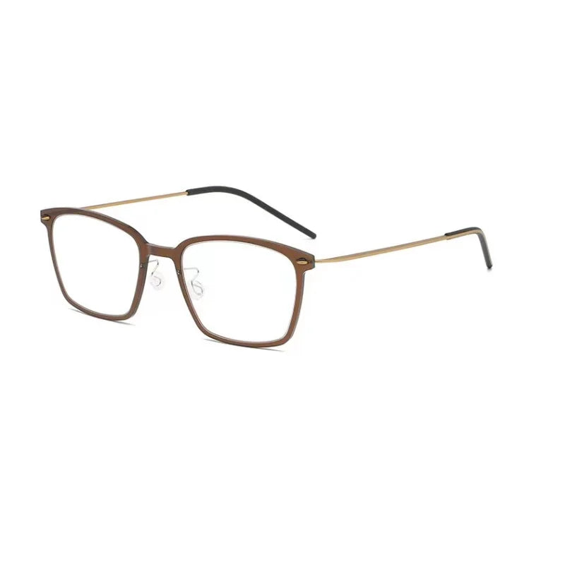 Bobbie Unisex Full Rim Square Titanium Acetate Eyeglasses 956536