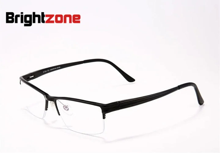 Brightzone Men's Semi Rim Square Aluminum Sport Eyeglasses 70188 Semi Rim Brightzone Black BA002