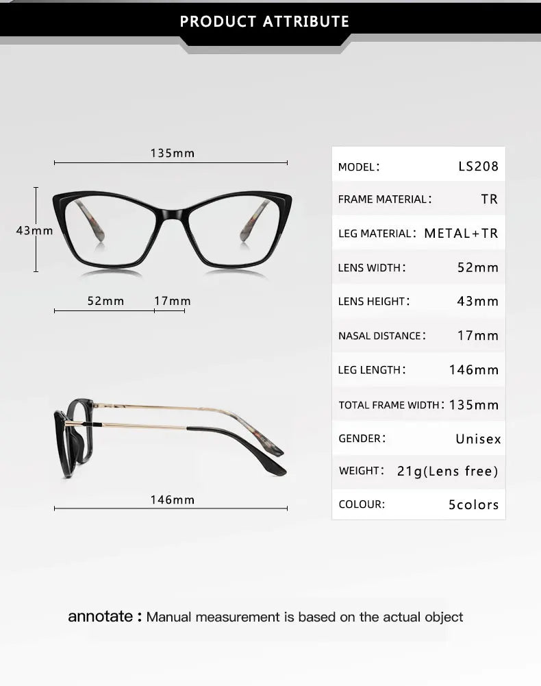 Vicky Women's Full Rim Cat Eye Tr 90 Titanium Reading Glasses 97208