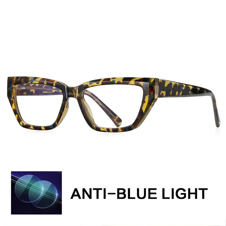 Gatenac Women's Full Rim Square Tr 90 Titanium Reading Glasses G2155