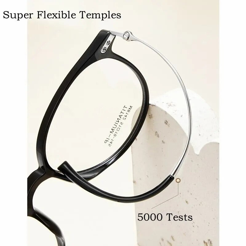 Yimaruili Unisex Full Rim Square Tr 90Titanium Eyeglasses M8142 Full Rim Yimaruili Eyeglasses   