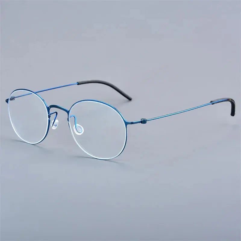 Bobbie Full Rim 55O400 Unisex Screwless Titanium Round Frames FuzWeb