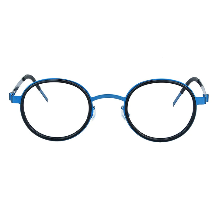 Bobbie Unisex Full Rim Round Titanium Eyeglasses 1011