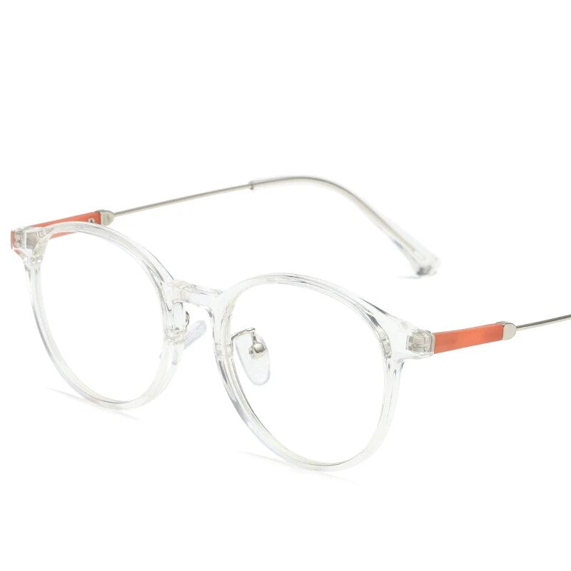 Reven Jate Unisex Full Rim Round Tr 90 Alloy Eyeglasses 81291 Full Rim Reven Jate C5  