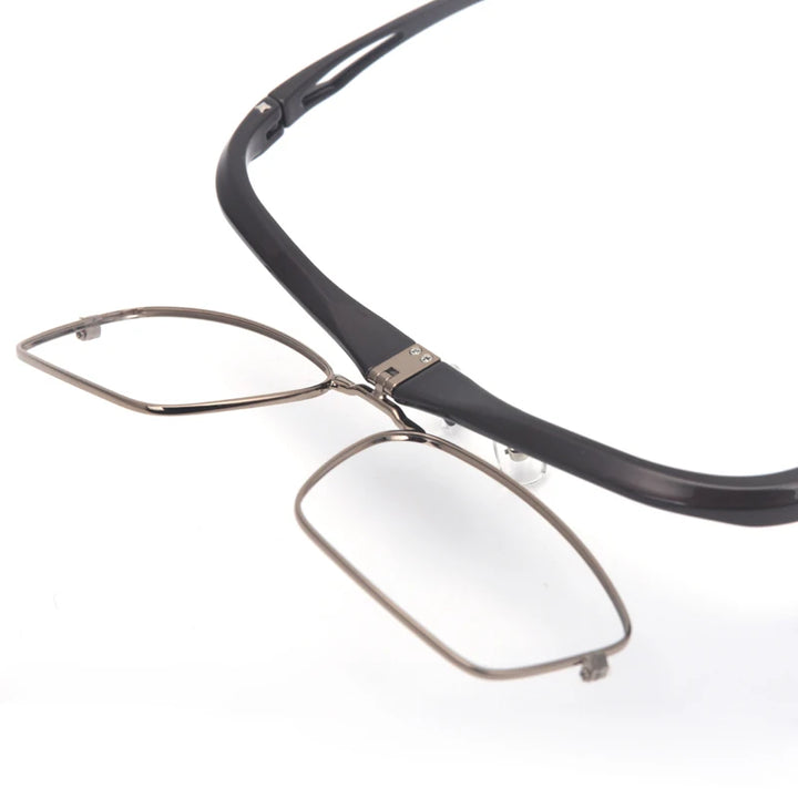 Muzz 9807 unisex flip up square alloy prescription eyeglasses — view 14