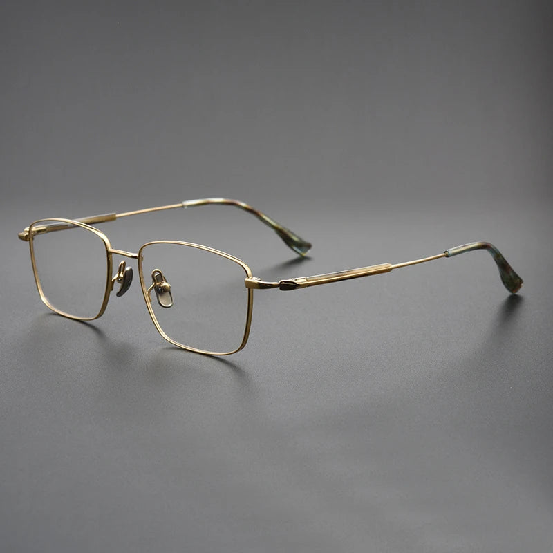 Black Mask Unisex Full Rim Square Titanium Eyeglasses 366825