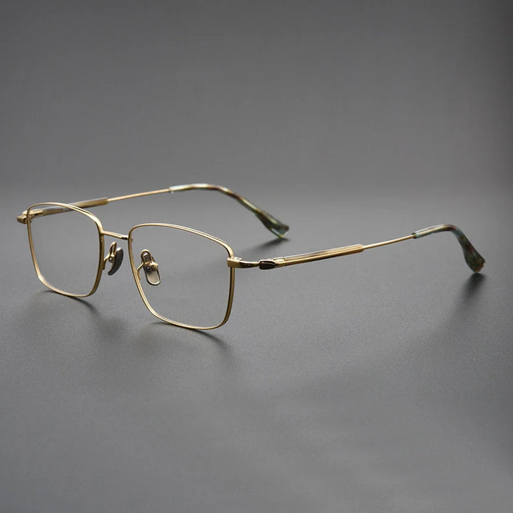 Black Mask Unisex Full Rim Square Titanium Eyeglasses 366825