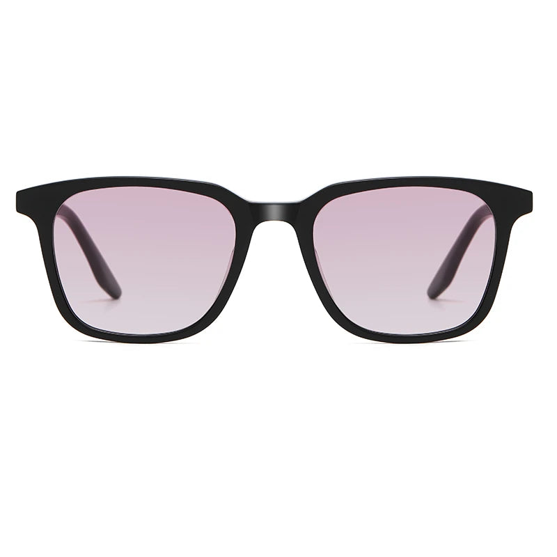 Black Mask Unisex Full Rim Square Acetate Gradient Sunglasses 9020 Sunglasses Black Mask Black-Purple As Shown 