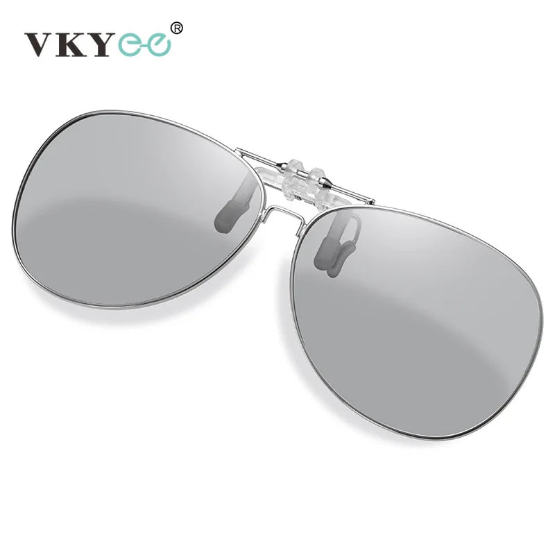 Vicky Unisex Full Rim Round Alloy Polarized Clip On Sunglasses V004 Clip On Sunglasses Vicky   