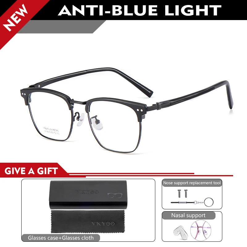 Vicky Unisex Full Rim Square Alloy Acetate Reading Glasses 8012 Reading Glasses Vicky +100 8012-C4