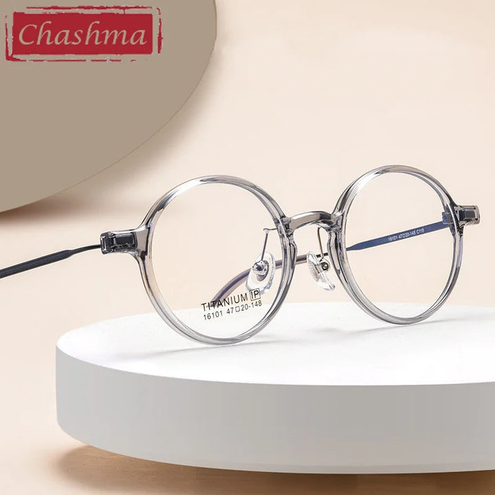 Chashma Ottica Unisex Youth Full Rim Round Tr 90 Titanium Eyeglasses 16101 Full Rim Chashma Ottica   