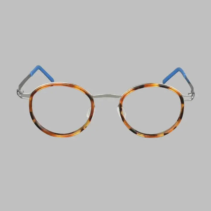 Bobbie 494620 Women’s Screwless Full Rim Round Titanium Frames FuzWeb