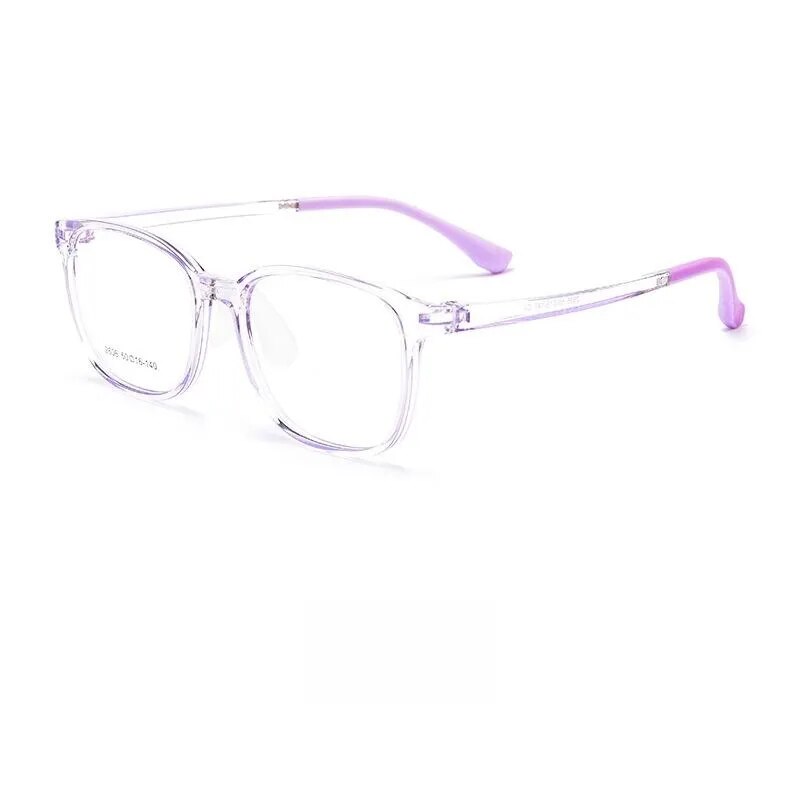 Yimaruili Unisex Youth Full Rim Square Tr 90 Eyeglasses 2606et Full Rim Yimaruili Eyeglasses Transparent Purple  