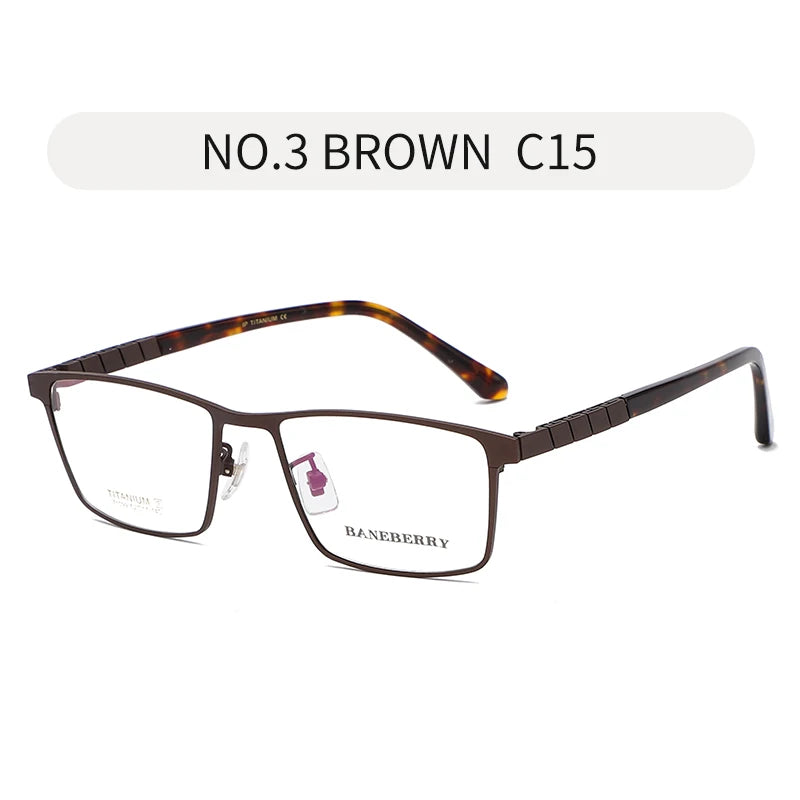 Reven Jate 71099 unisex rectangle titanium prescription eyeglasses — view 3