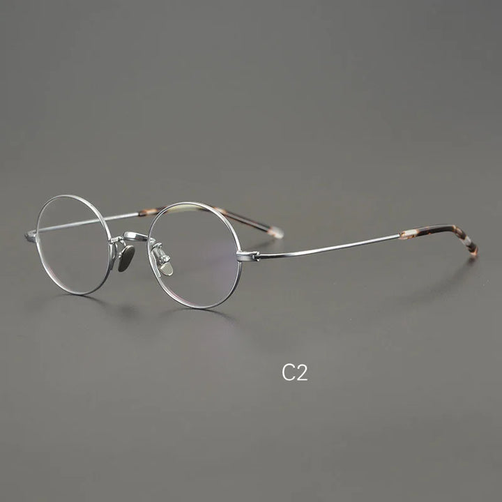 Yujo Unisex Full Rim Oval Round Titanium Eyeglasses 563143