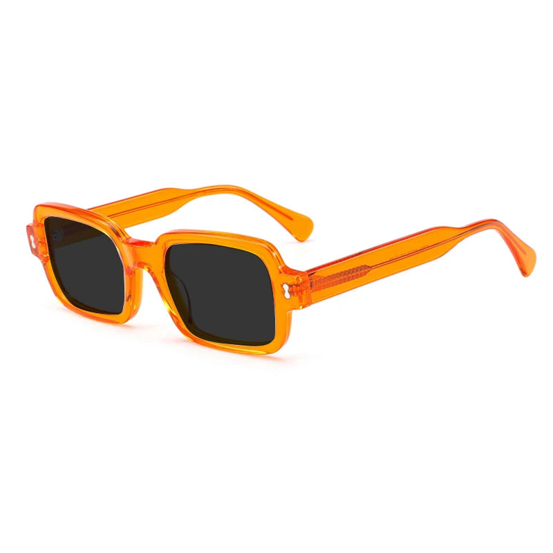 Gatenac Mens Full Rim Square Acetate Sunglasses Gxyj-1179 Sunglasses Gatenac Orange  