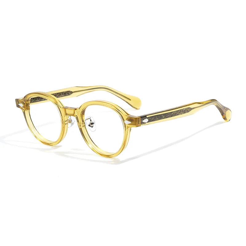 Black Mask Women's Full Rim Round Acetate Eyeglasses 23068
