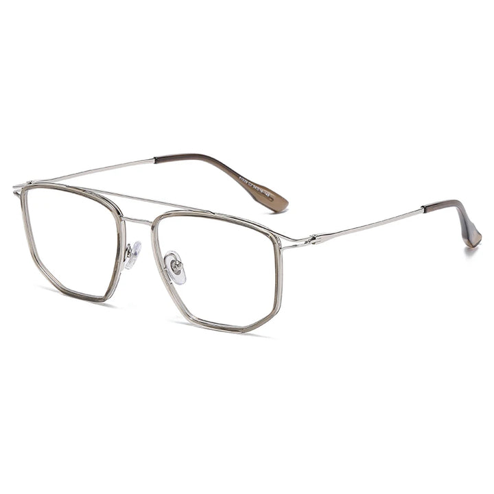 Momoja Unisex Full Rim Square Double Bridge Tr 90 Alloy Eyeglasses 41039