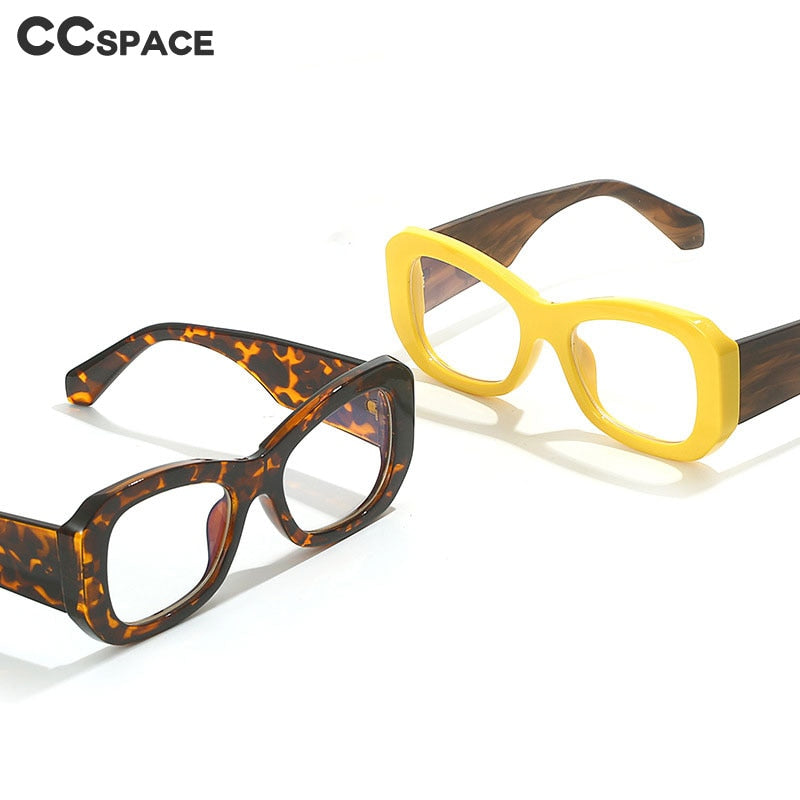 CCSpace Unisex Full RIm Large Square PC Eyeglasses 56182 Full Rim CCspace   