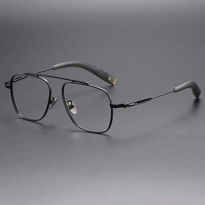 Yimaruili Men's Full Rim Oval Square Titanium Eyeglasses 369105