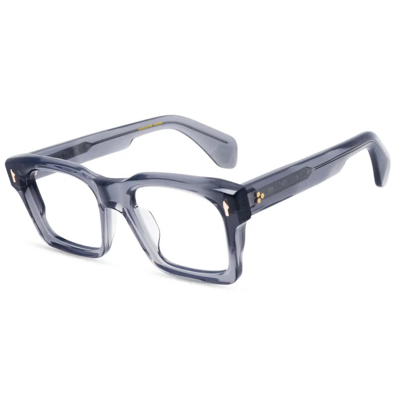 Nobler Unisex Full Rim Square Brow Line Thick Acetate Eyeglasses 9633 Full Rim Nobler C4  